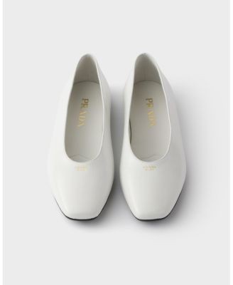 Prada Women's Brushed Leather Ballerinas