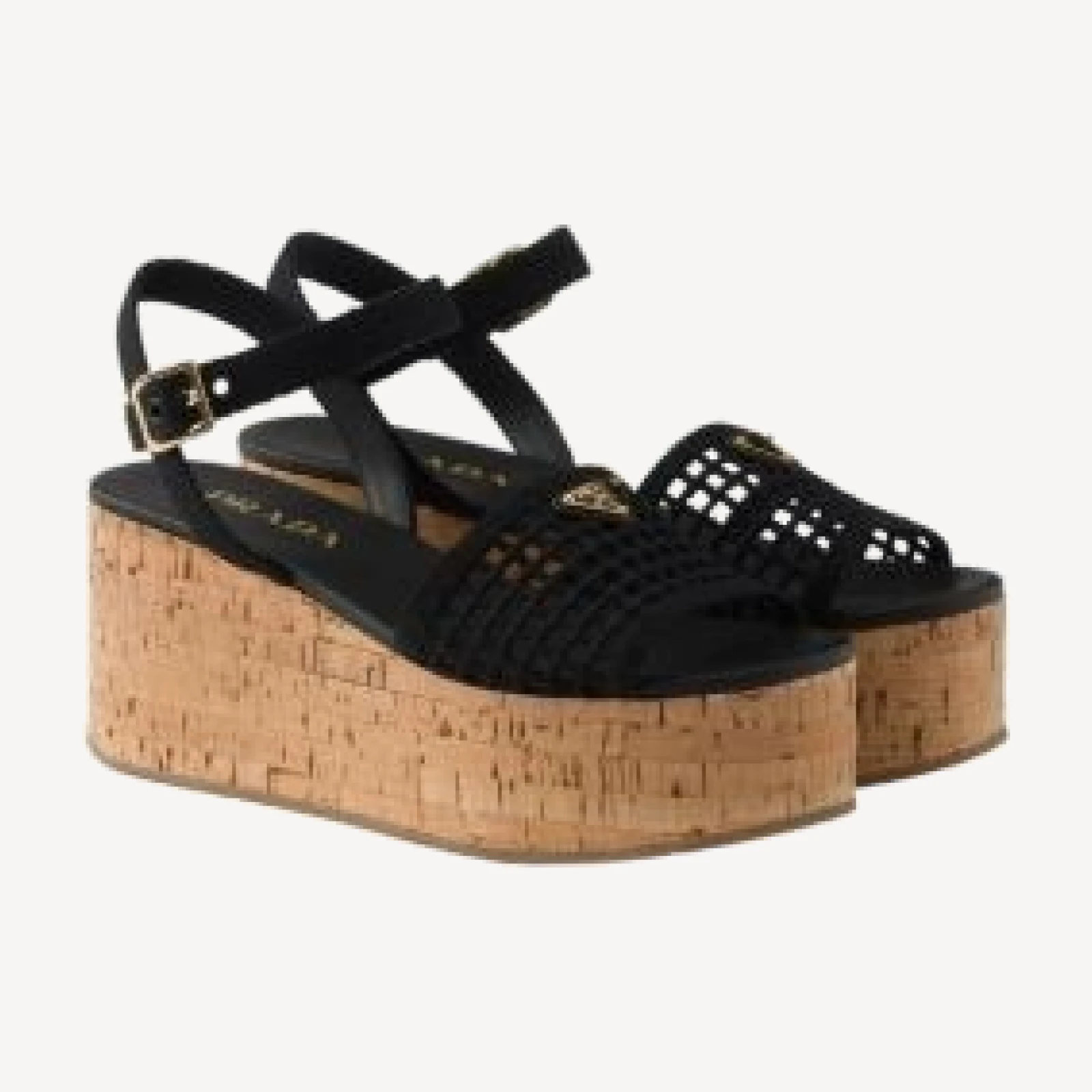 Prada Women's Crochet Wedge Platform Sandals