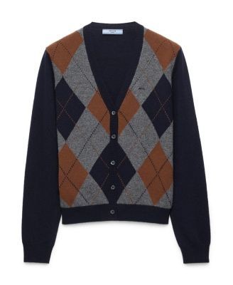 Prada Argyle Cashmere Cardigan