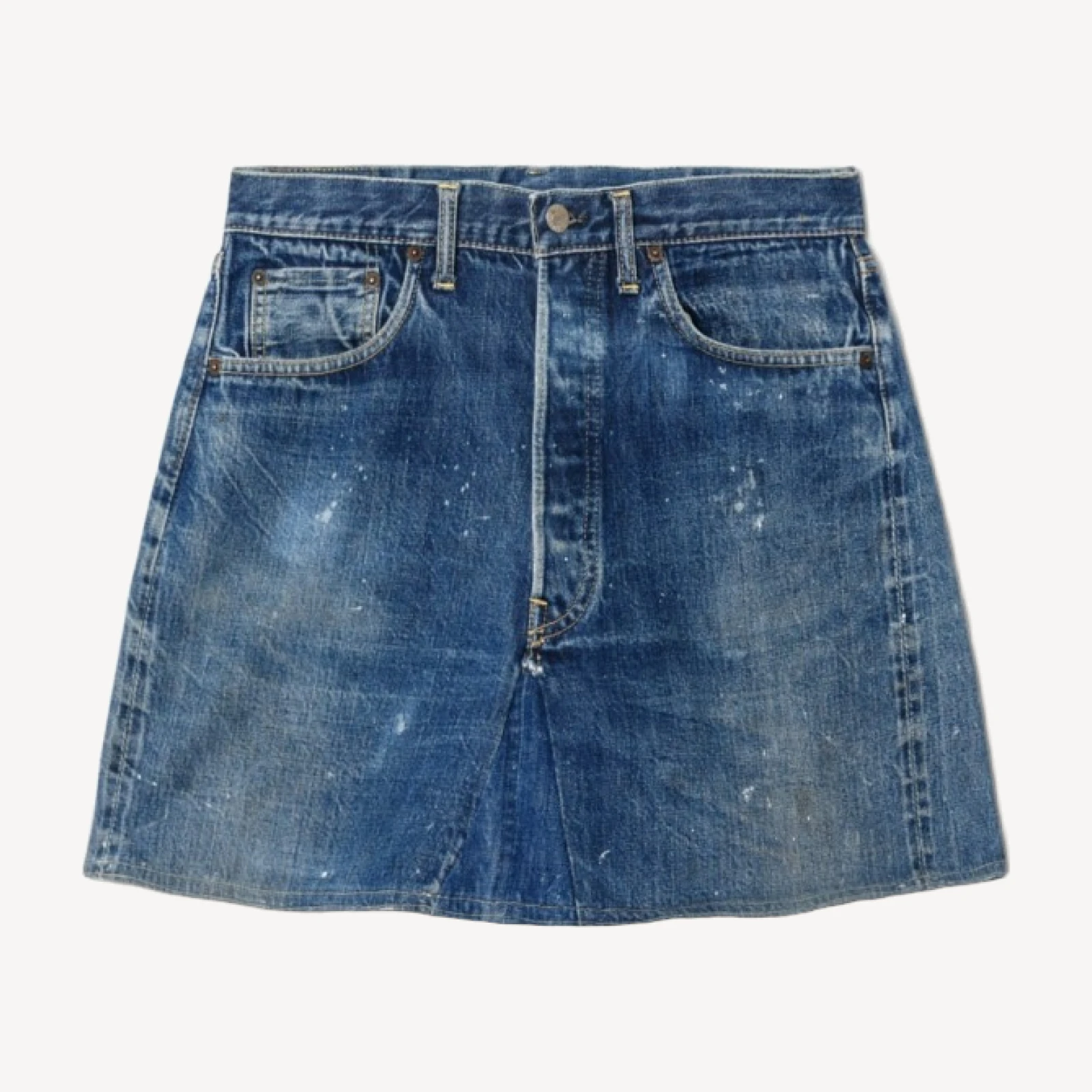 60s Embroidered Selvedge Big E Levi's Mini Skirt -#51