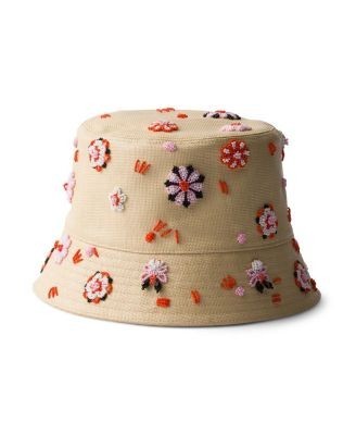 Prada Embroidered Canvas Bucket Hat