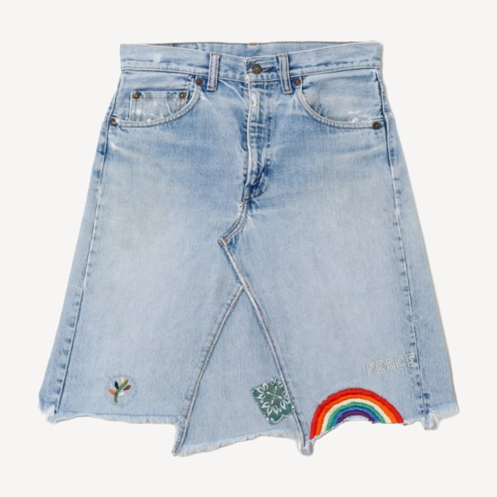 70s Embroidered Levi's Skirt -#53