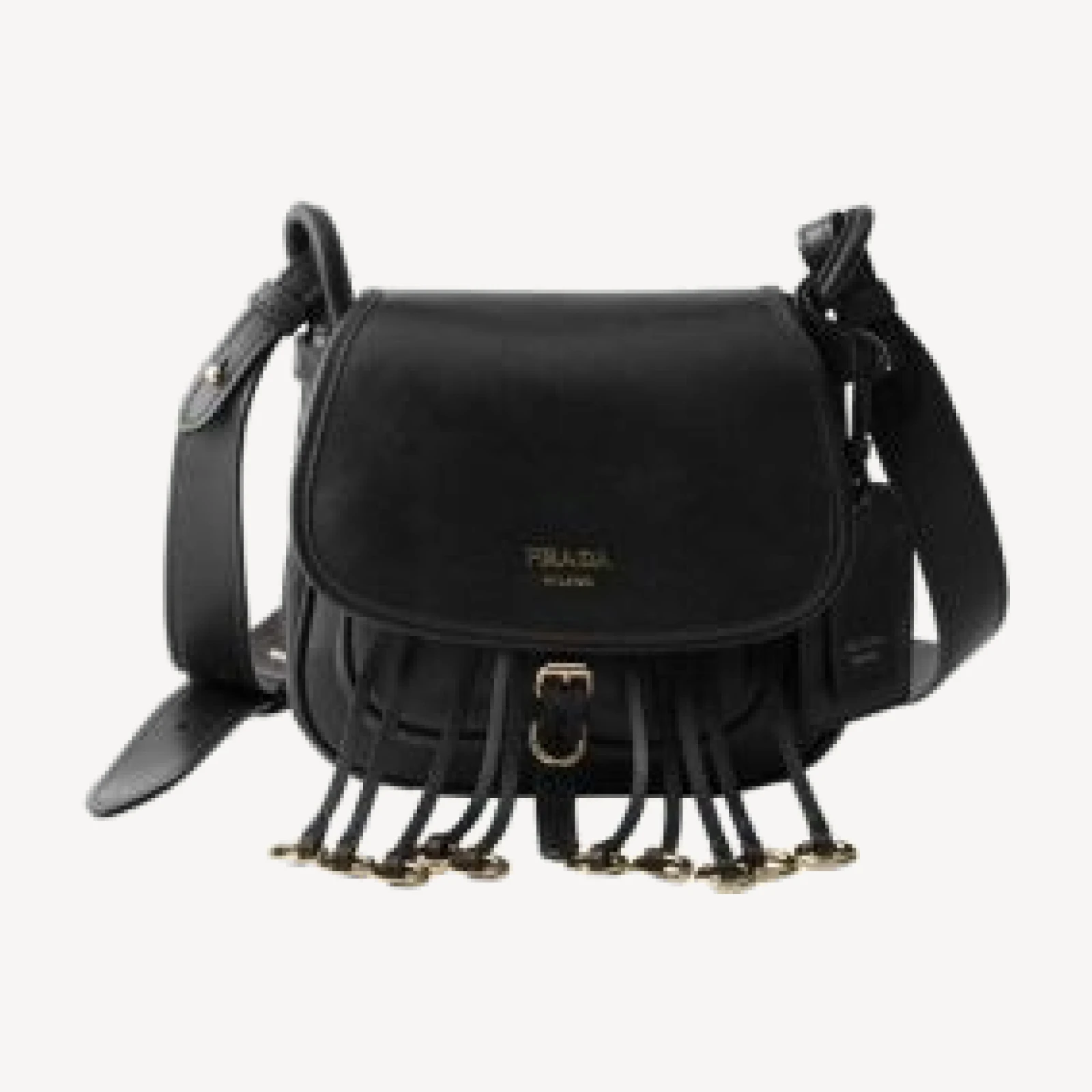 Prada Corsaire Mini Aged Leather Shoulder Bag