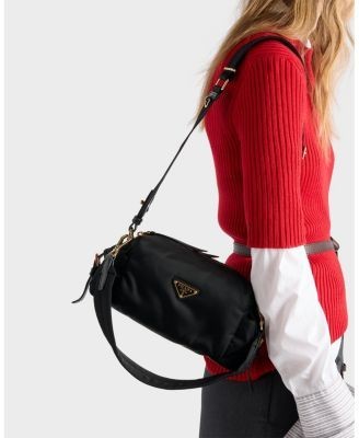 Prada Explore Small Re-Nylon And Leather Shoulder Bag