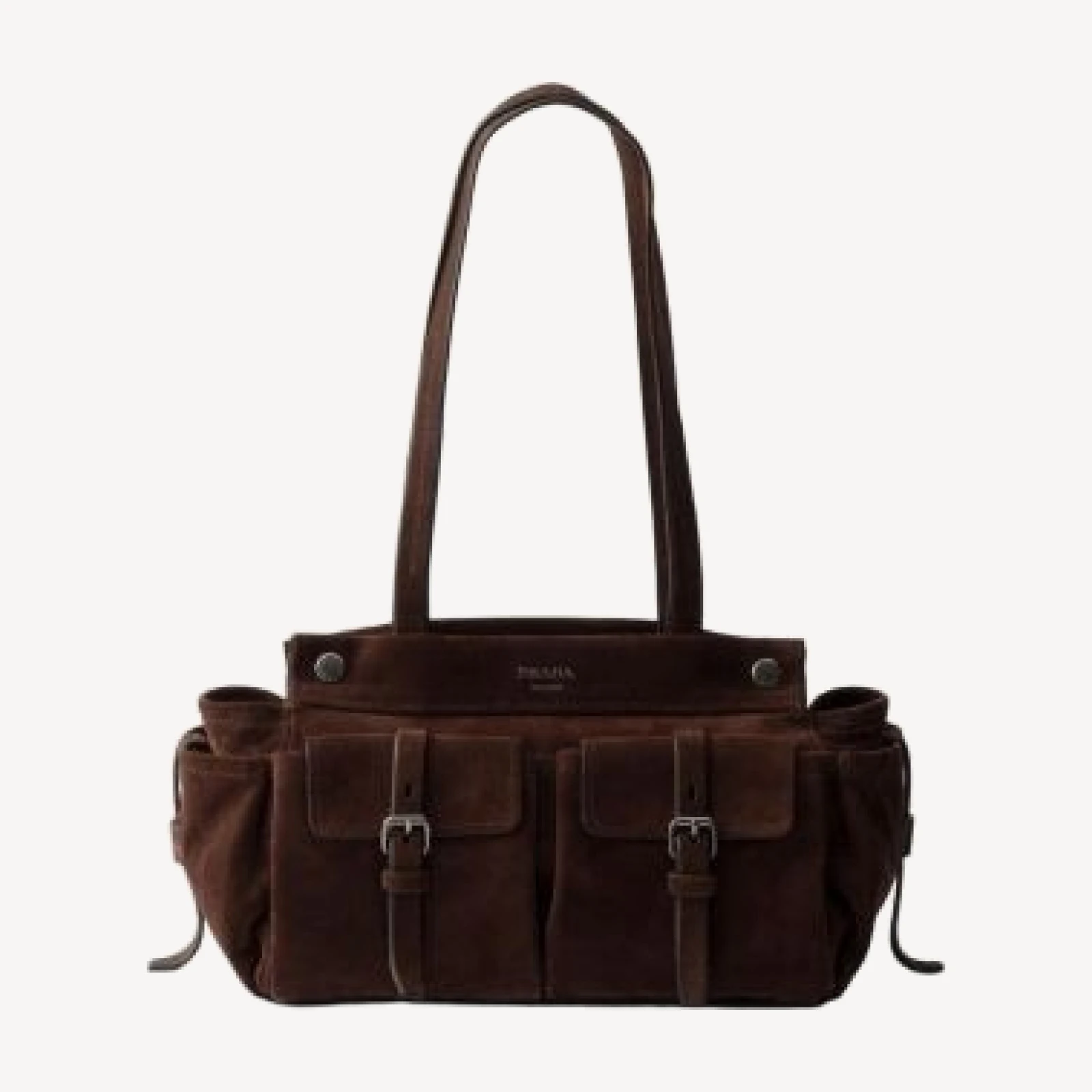 Prada Medium Suede Tote Bag