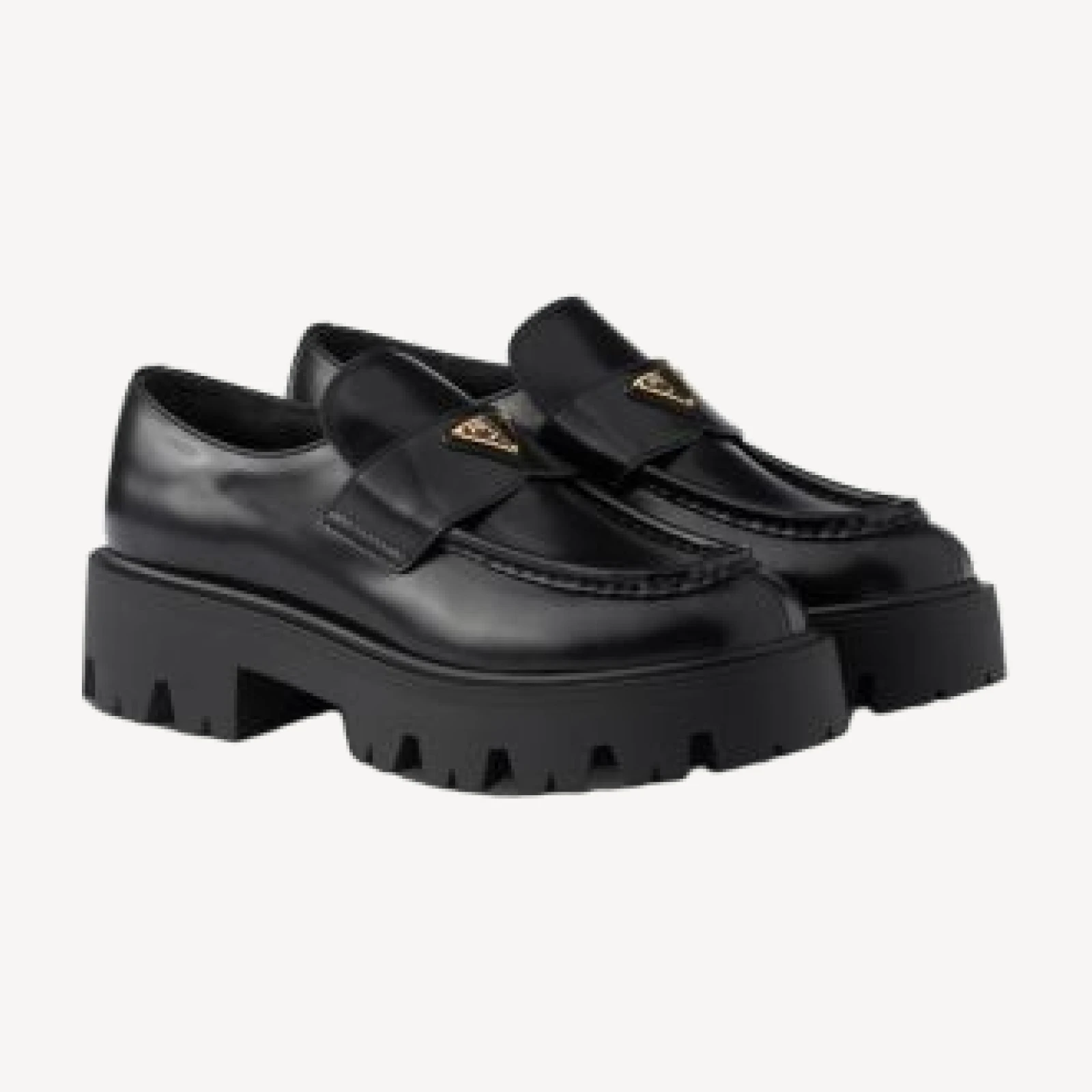 Prada Women's Brushed Leather Loafers