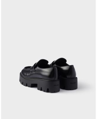 Prada Women's Brushed Leather Loafers