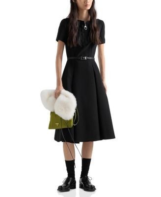 Prada Embroidered Natte Fabric Dress