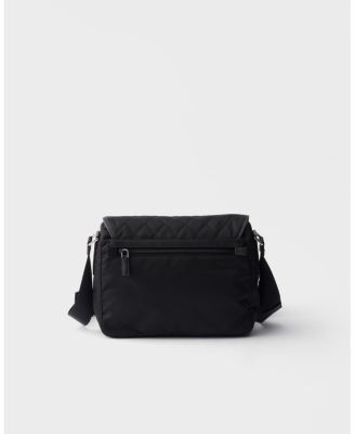 Prada Medium Quilted Re-nylon Shoulder Bag With Saffiano Leather Trim