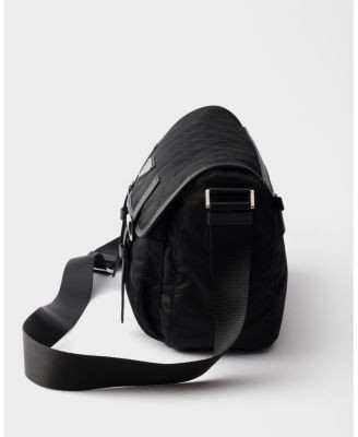 Prada Large Quilted Re-Nylon Shoulder Bag With Saffiano Trim