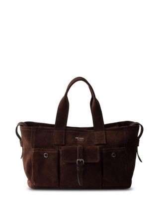 Prada Route Large Suede Tote Bag
