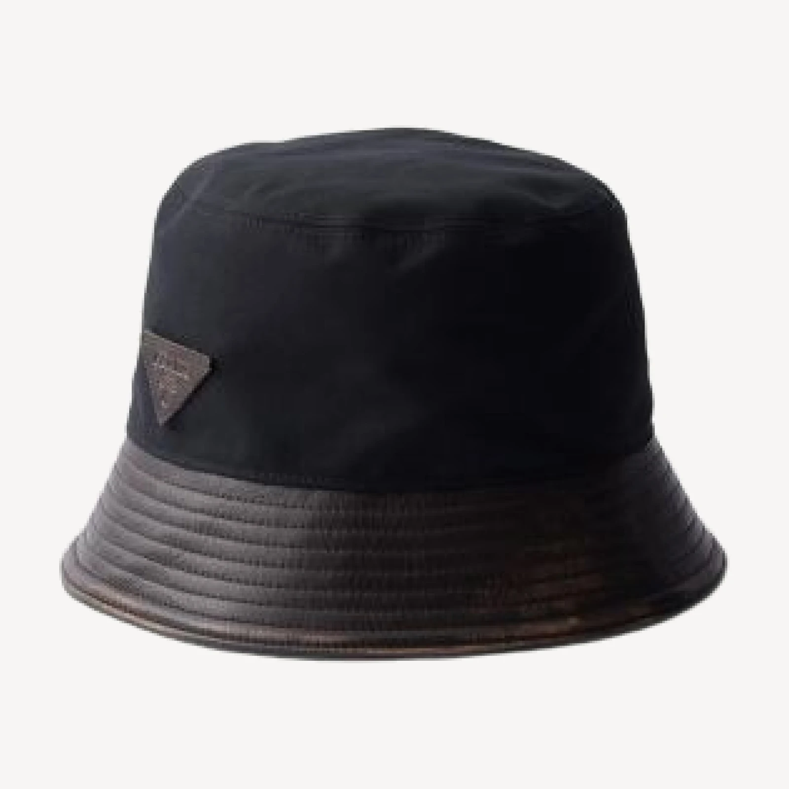 Prada Technical Cotton and Leather Bucket Hat