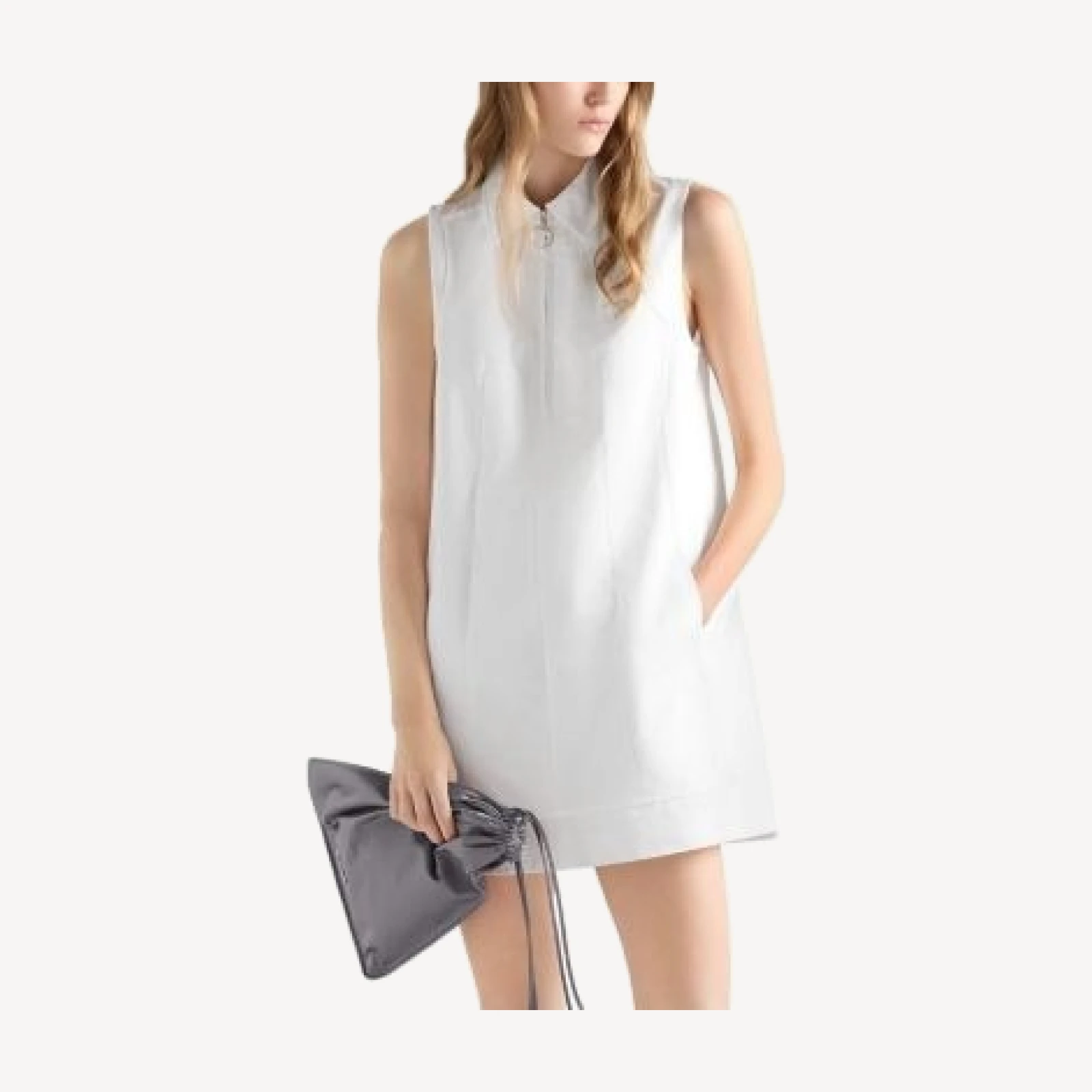 Prada Chino Zipper Mini Dress
