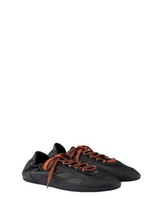 Prada Men's Collapse Antiqued Nappa Leather Sneakers With Hooks