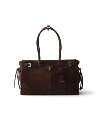 Prada Bonnie Large Suede Handbag