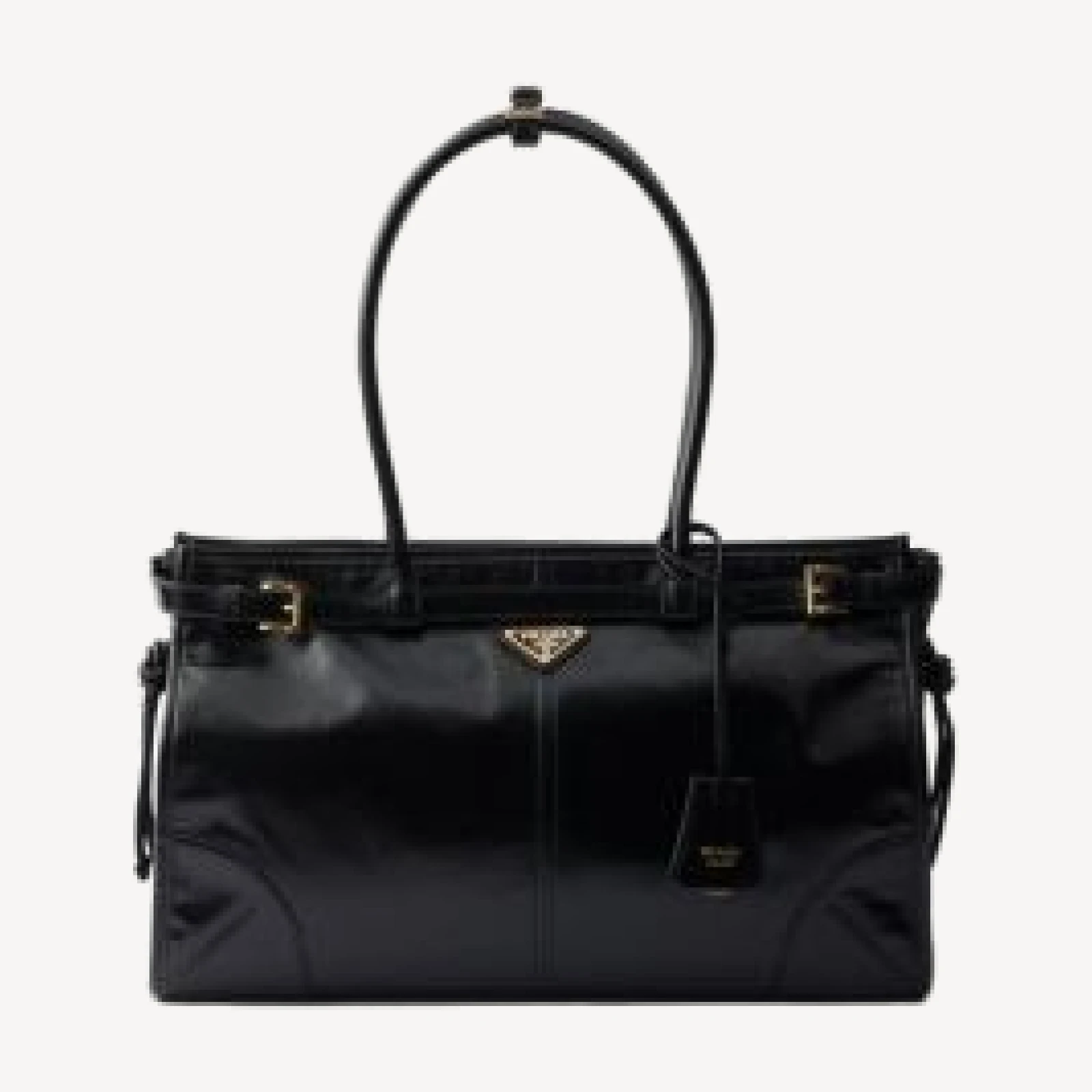 Prada Bonnie Large Convertible Leather Shoulder Handbag