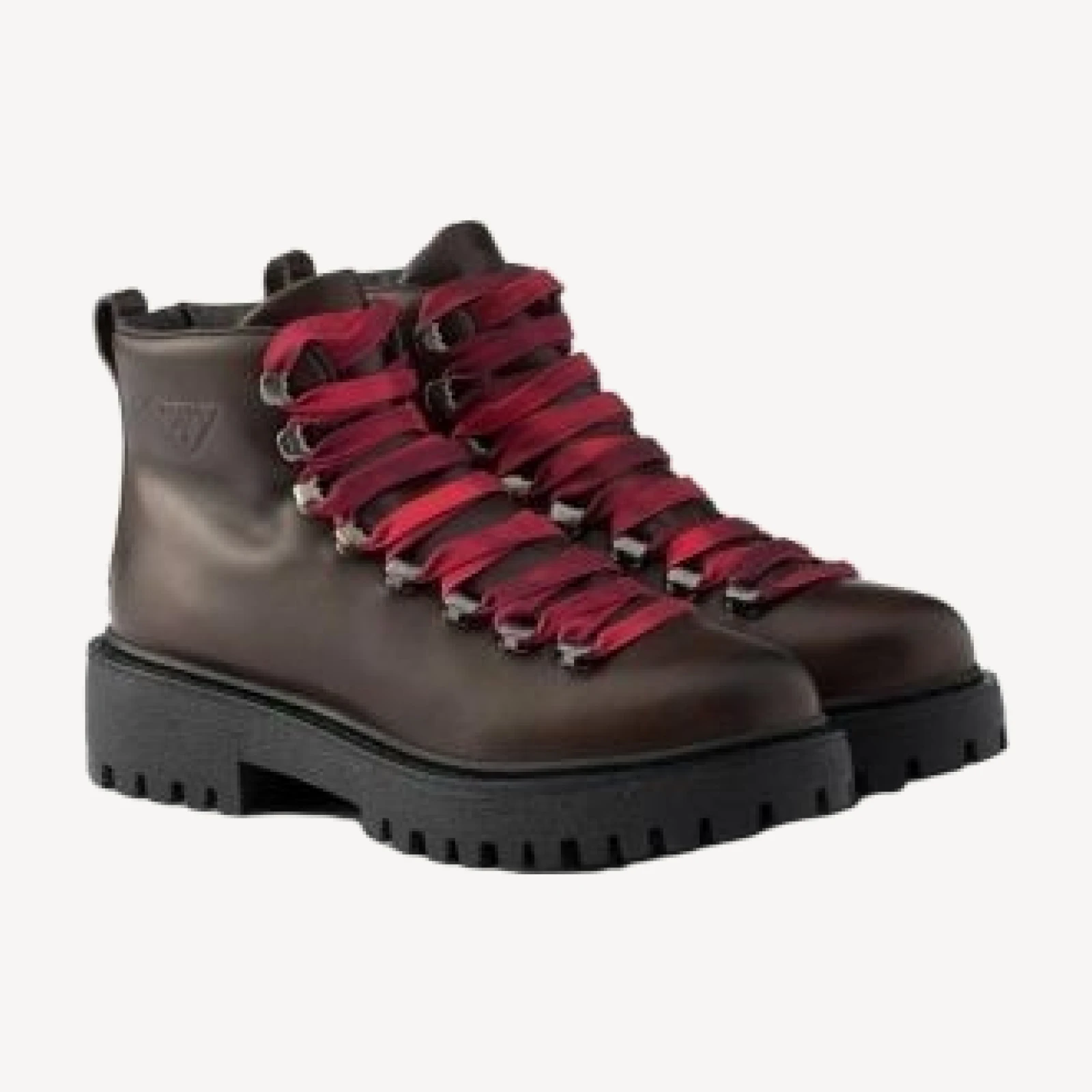 Prada Women's Leather Lace-Up Booties