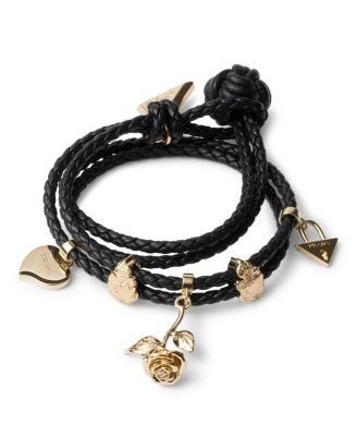 Prada Braided Nappa Leather Bracelet