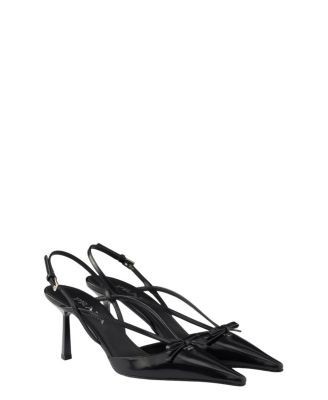 Prada Women's Brushed Leather Slingback Pumps