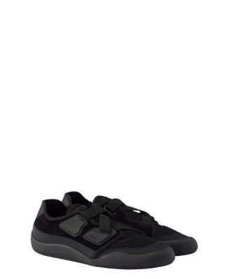 Prada Men's Speedrock Leather And Mesh Fabric Sneakers