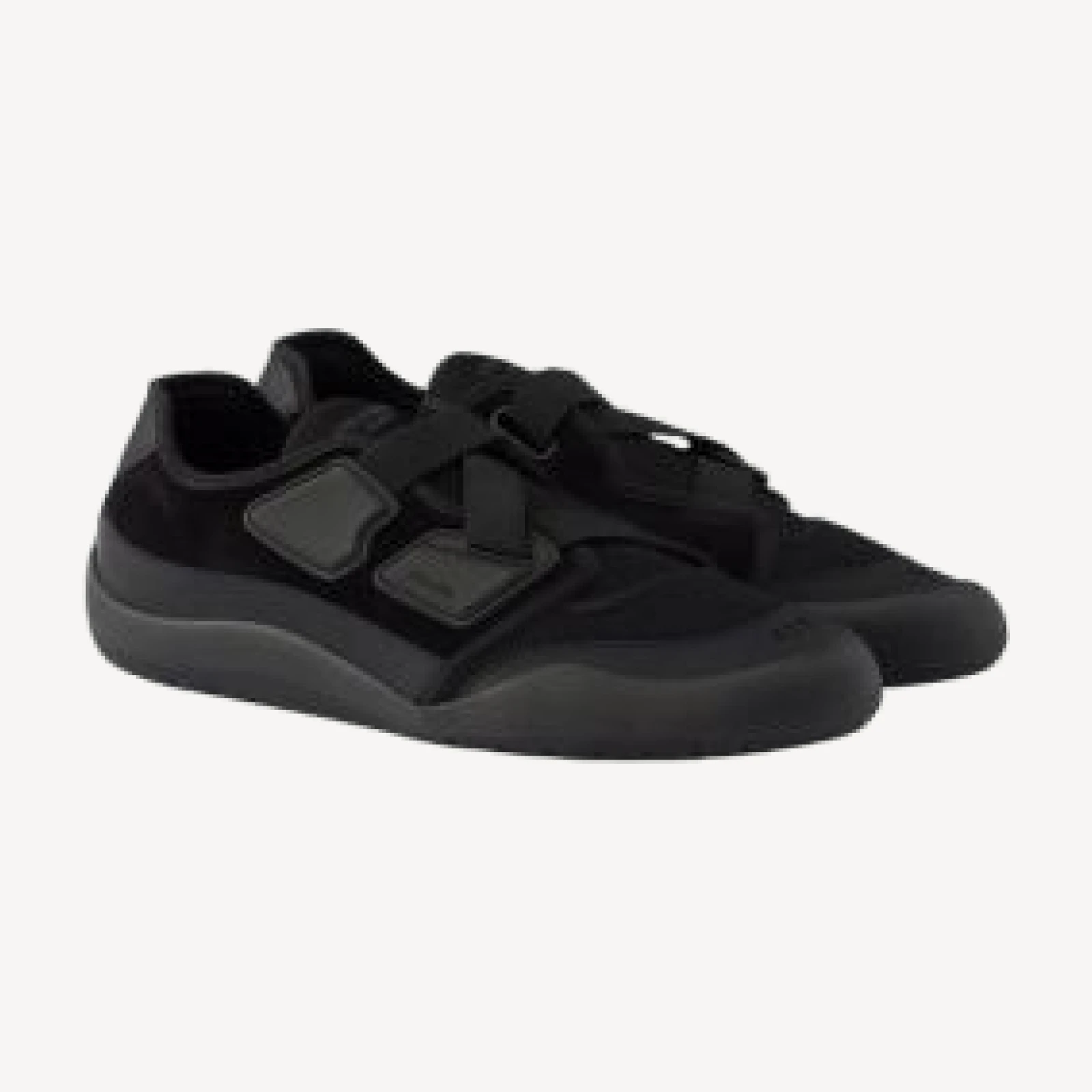 Prada Men's Speedrock Leather And Mesh Fabric Sneakers