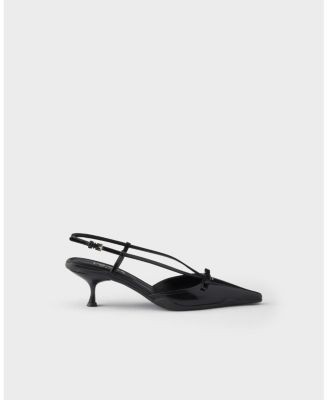 Prada Women's Brushed Leather Slingback Pumps