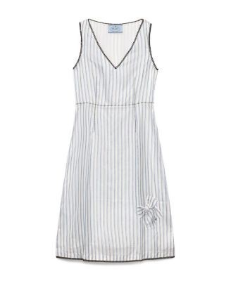 Prada Striped Dress with Bow
