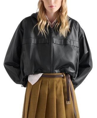 Prada Hooded Nappa Leather Jacket