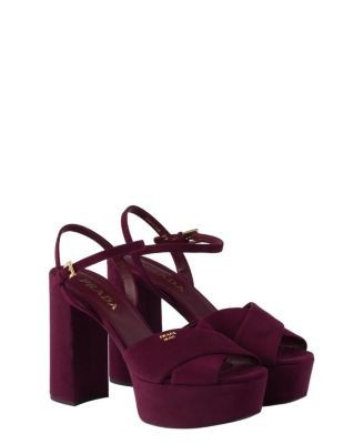 Prada Women's Suede Platform Sandals
