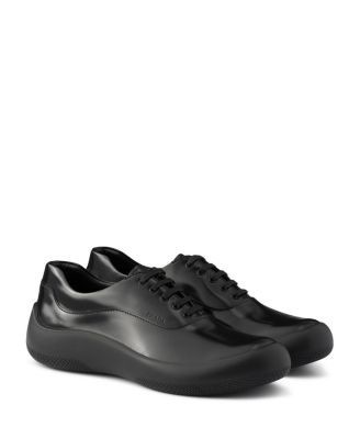 Prada Men's Brushed Leather Sneakers