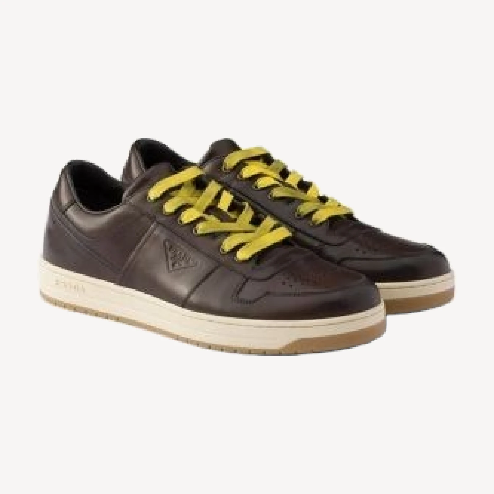 Prada Men's Downtown Aged Leather Sneakers