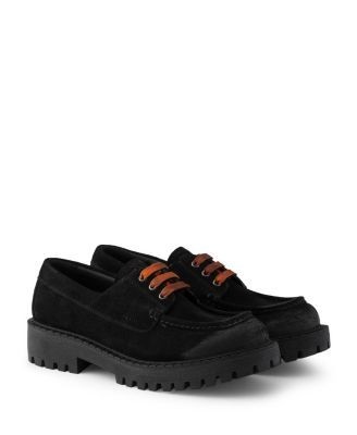 Prada Men's Waxed Suede Lace-Up Shoes