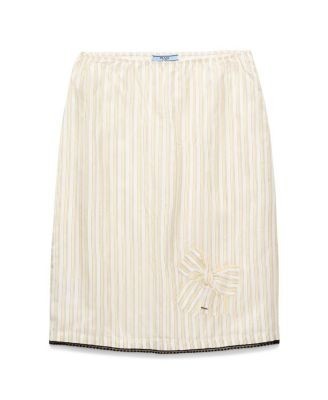 Prada Striped Skirt with Applique