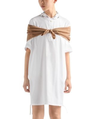 Prada Embroidered Poplin Mini Dress