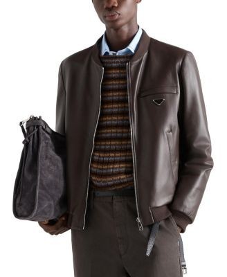 Prada Reversible Nappa Leather Bomber Jacket