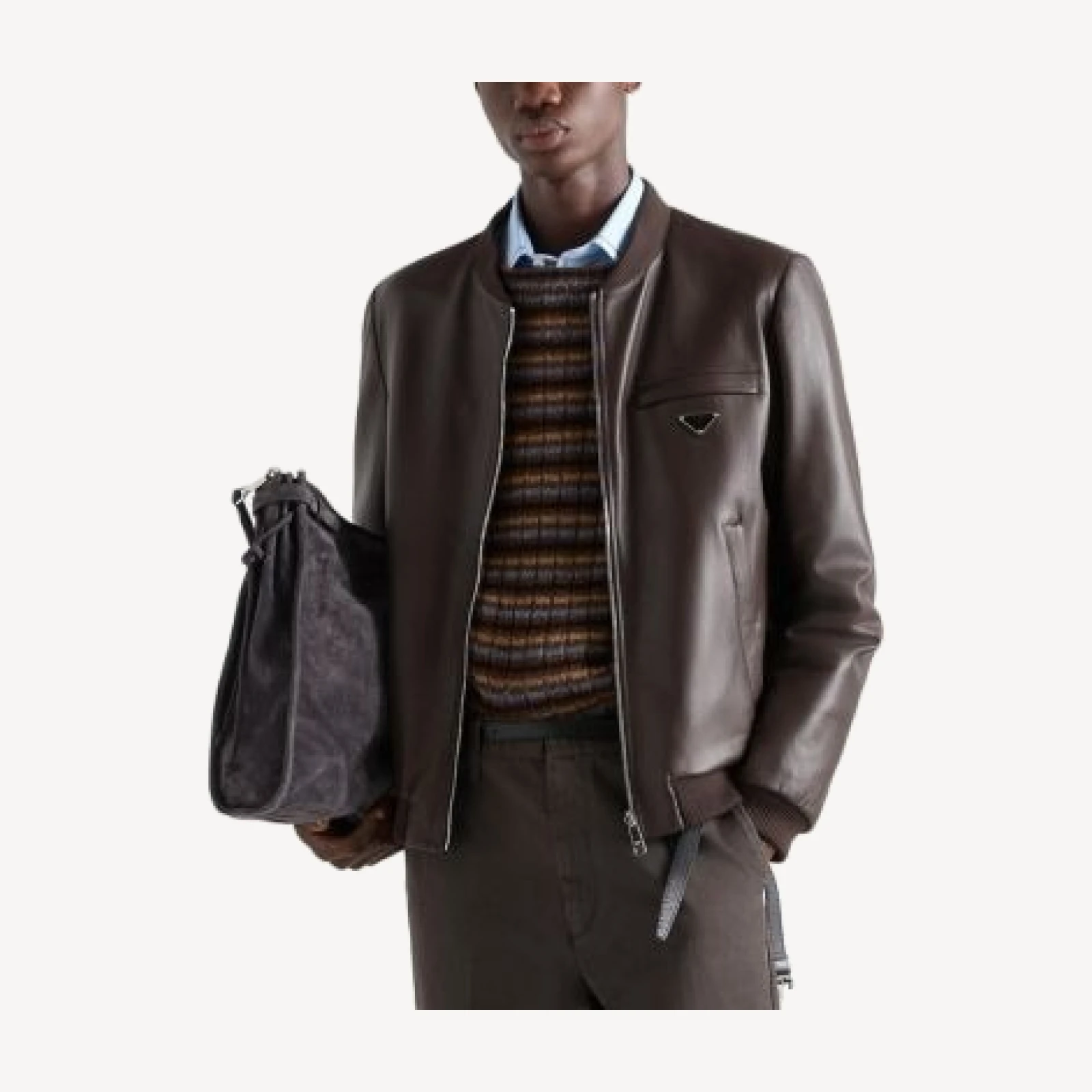 Prada Reversible Nappa Leather Bomber Jacket