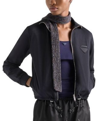 Prada Ribbed Knit Silk Tank Top