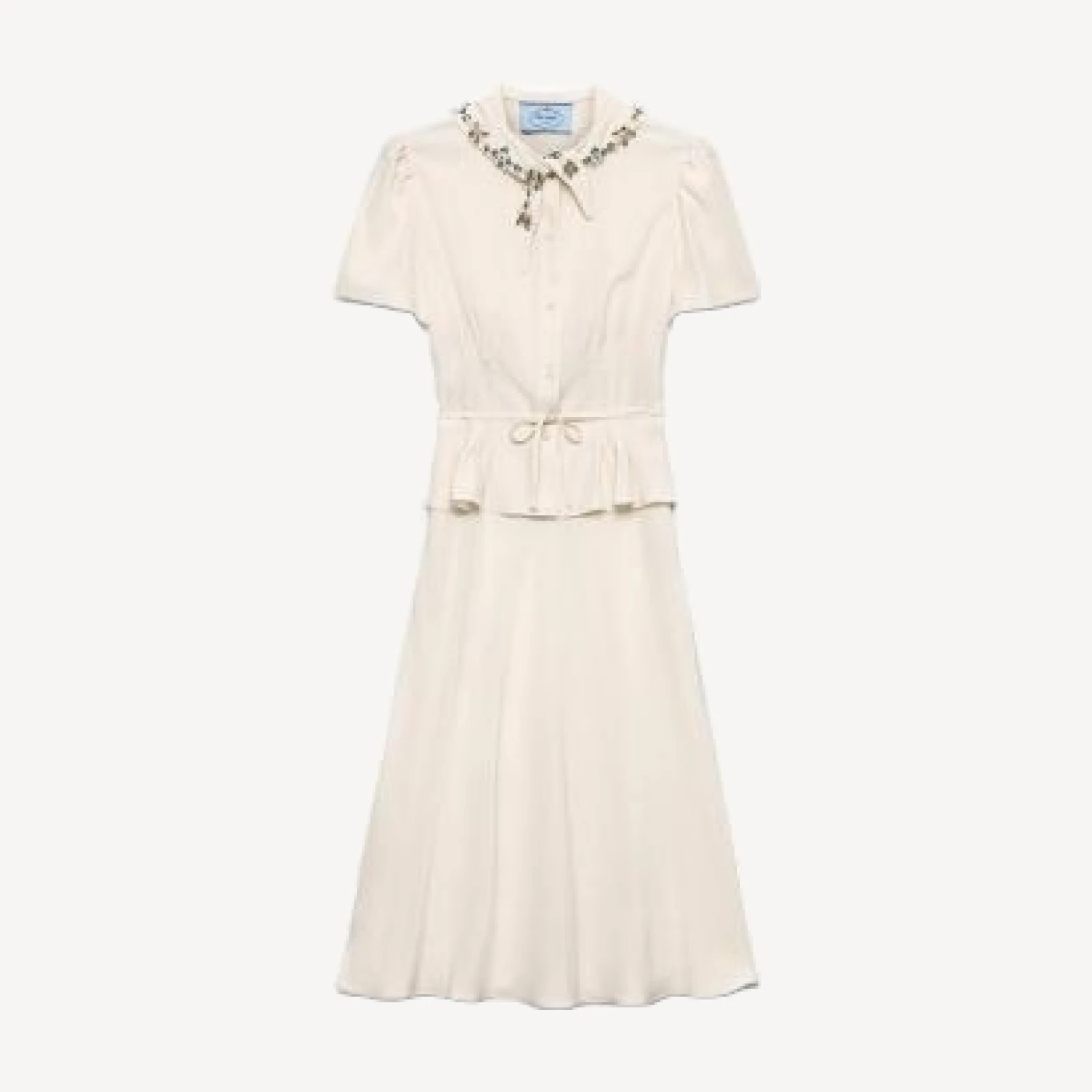 Prada Embroidered Marocain Dress