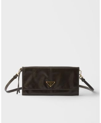 Prada Leather Wallet With Shoulder Strap