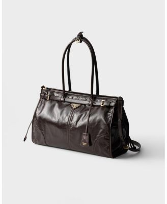 Prada Bonnie Large Convertible Leather Shoulder Handbag