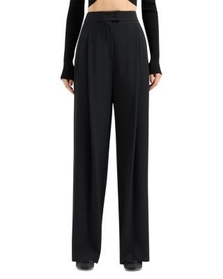 Emporio Armani Pleated Waist Satin Pants