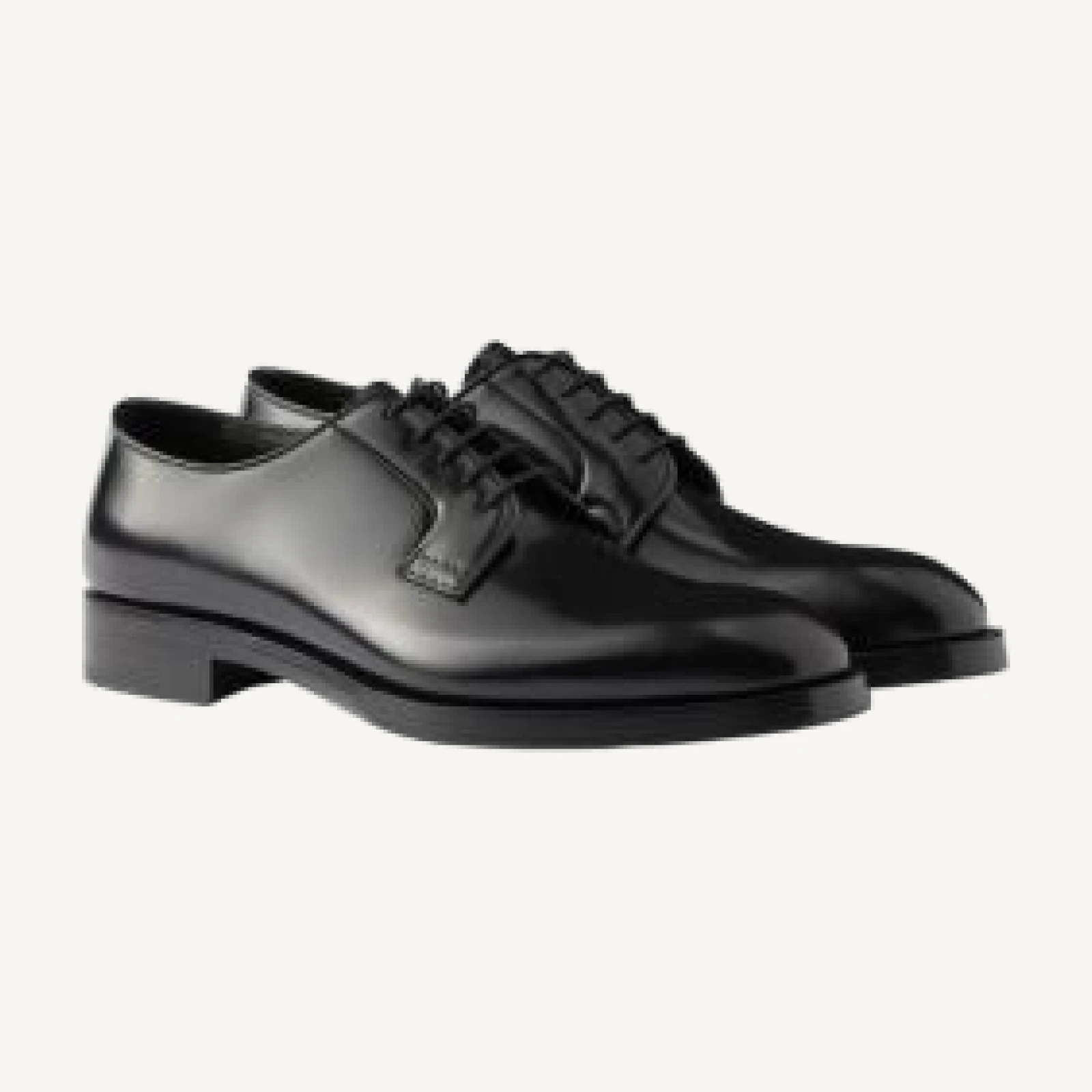 Prada Men's Brushed Leather Lace-Up Shoes