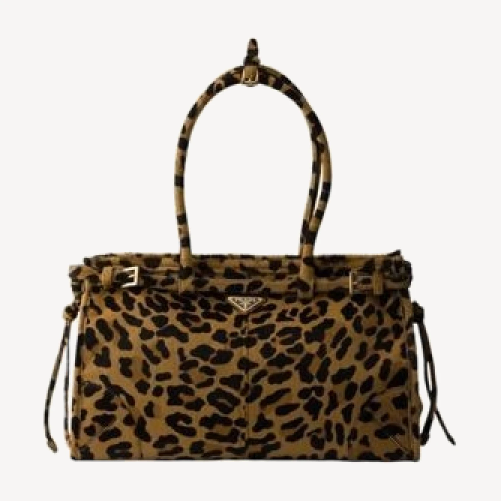 Prada Bonnie Large Printed Leather Handbag