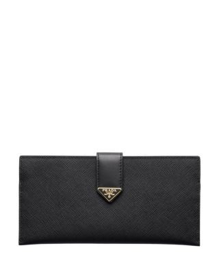 Prada Large Saffiano And Leather Wallet
