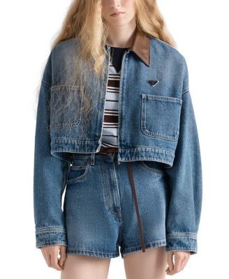Prada Cropped Denim Jacket