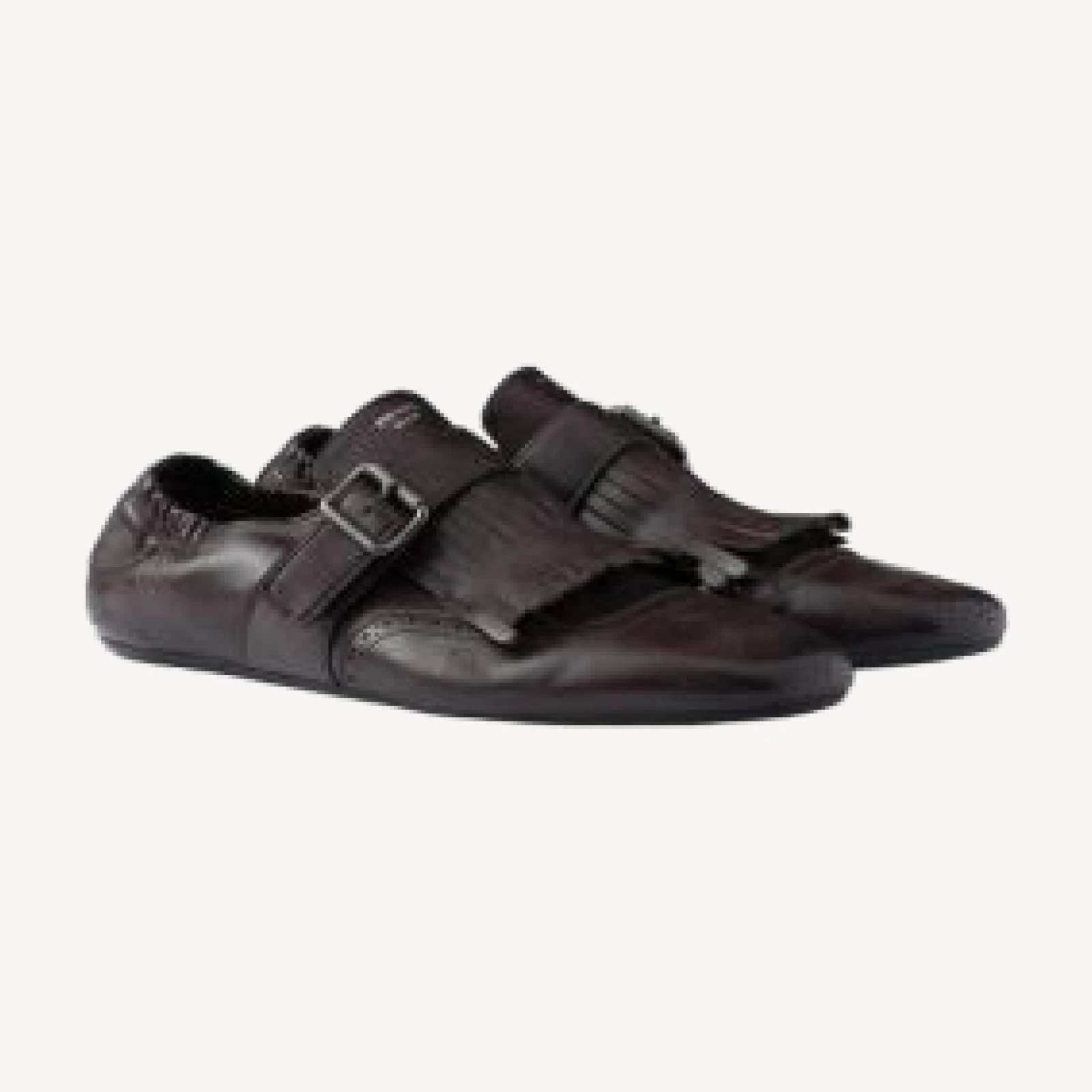 Prada Men's Shuffle Fringed Monk Strap Shoes