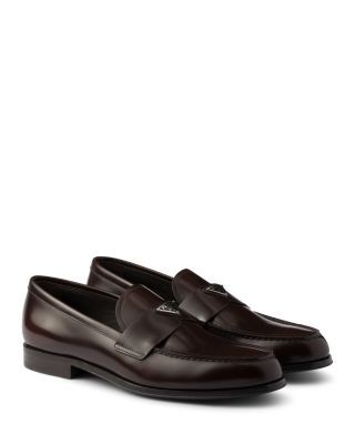 Prada Men's Brushed Leather Loafers