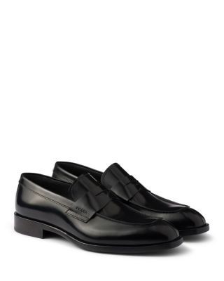 Prada Men's Brushed Leather Loafers
