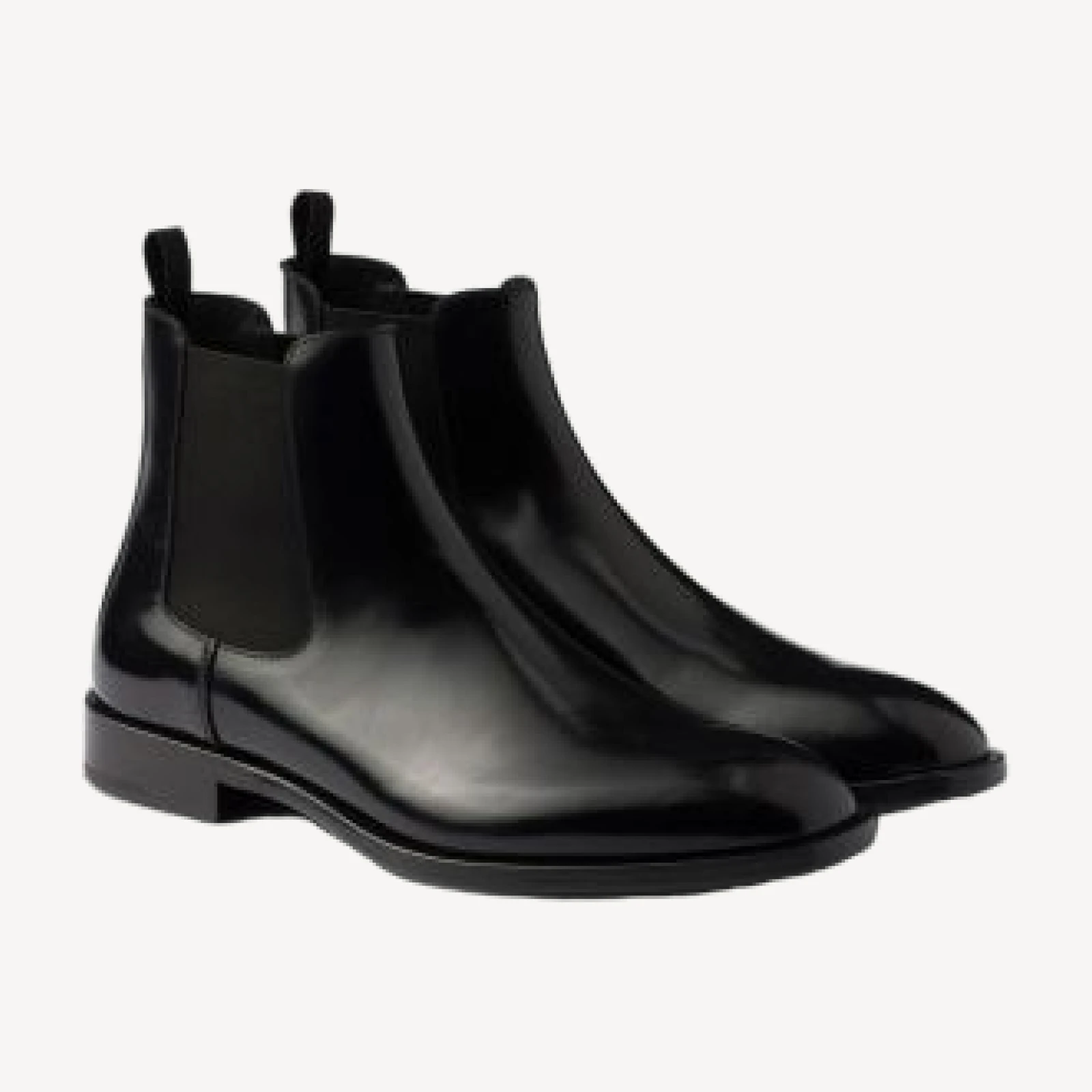 Prada Men's Brushed Leather Chelsea Boots