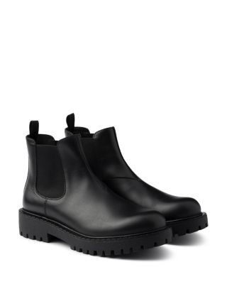Prada Men's Leather Chelsea Boots